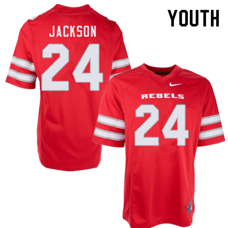 Youth #24 Bryce Jackson UNLV Rebels College Football Jerseys Sale-Red